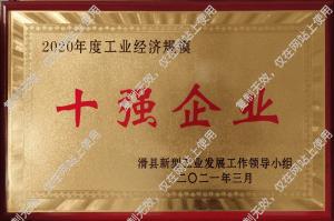 2020年度工業(yè)經(jīng)濟(jì)規(guī)模十強企業(yè)