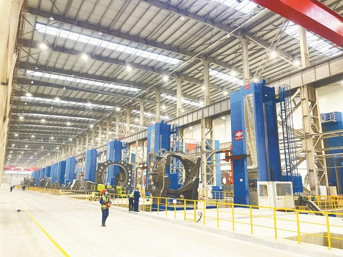 武重集團自主研制風(fēng)電領(lǐng)域高端裝備。 （武重集團供圖）